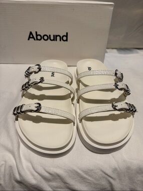 NIB Abound croco sandals size 8 .